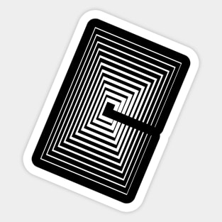 Squares Opart Composition Sticker